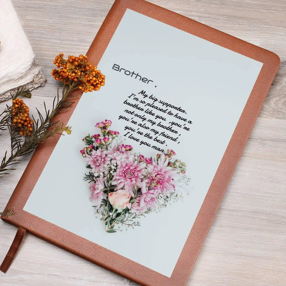 Gift to my brother Graphic leather journal ShineOn Fulfillment