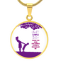 Gift Luxury Graphic Circle Necklace.