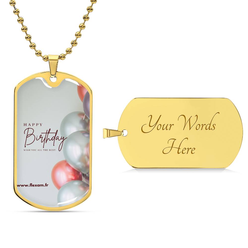 Gift Graphic  Military Chain Dog Tag Design Happy Birthday .
