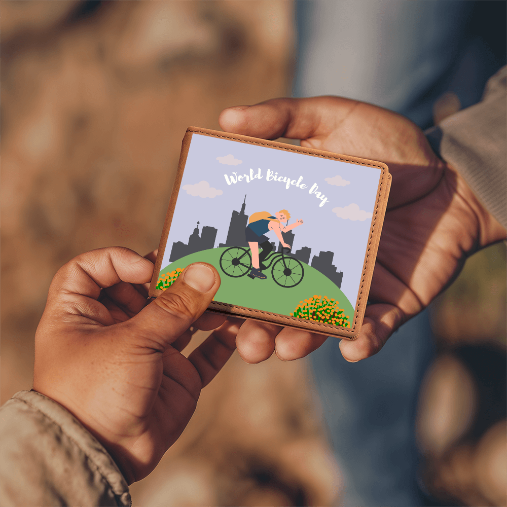 Graphic Leather Wallet .