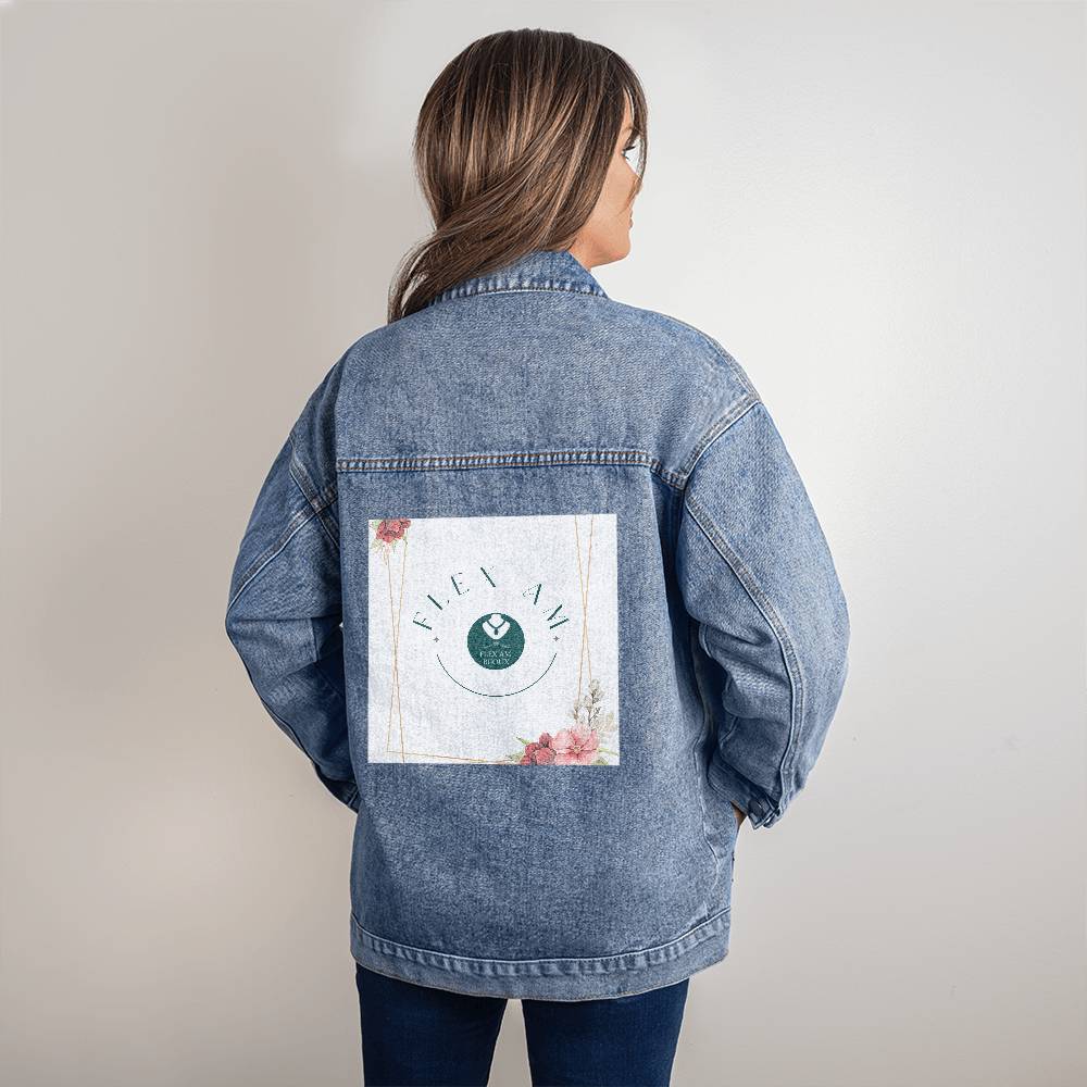 Veste en jean DTG surdimensionnée pour femme.