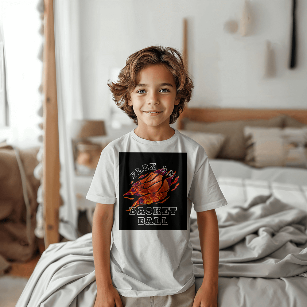 Petit T-Shirt Design Basket Ball Bella Canvas 3001Y Jeunesse.
