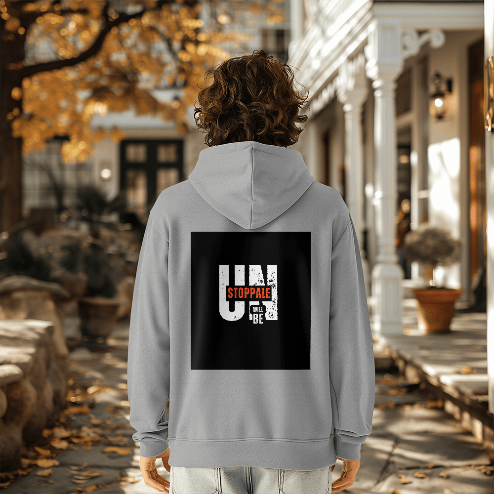 Pullover Hoodie Unisexe Design Unstoppable.