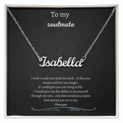 Gift to soulmate Necklace personalized CM.