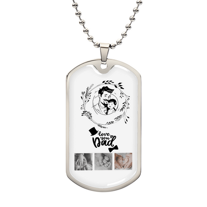 Gift Graphic Necklace Tag Dog To Dad's.