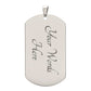 Gift Graphic Necklace Tag Dog To Dad's.