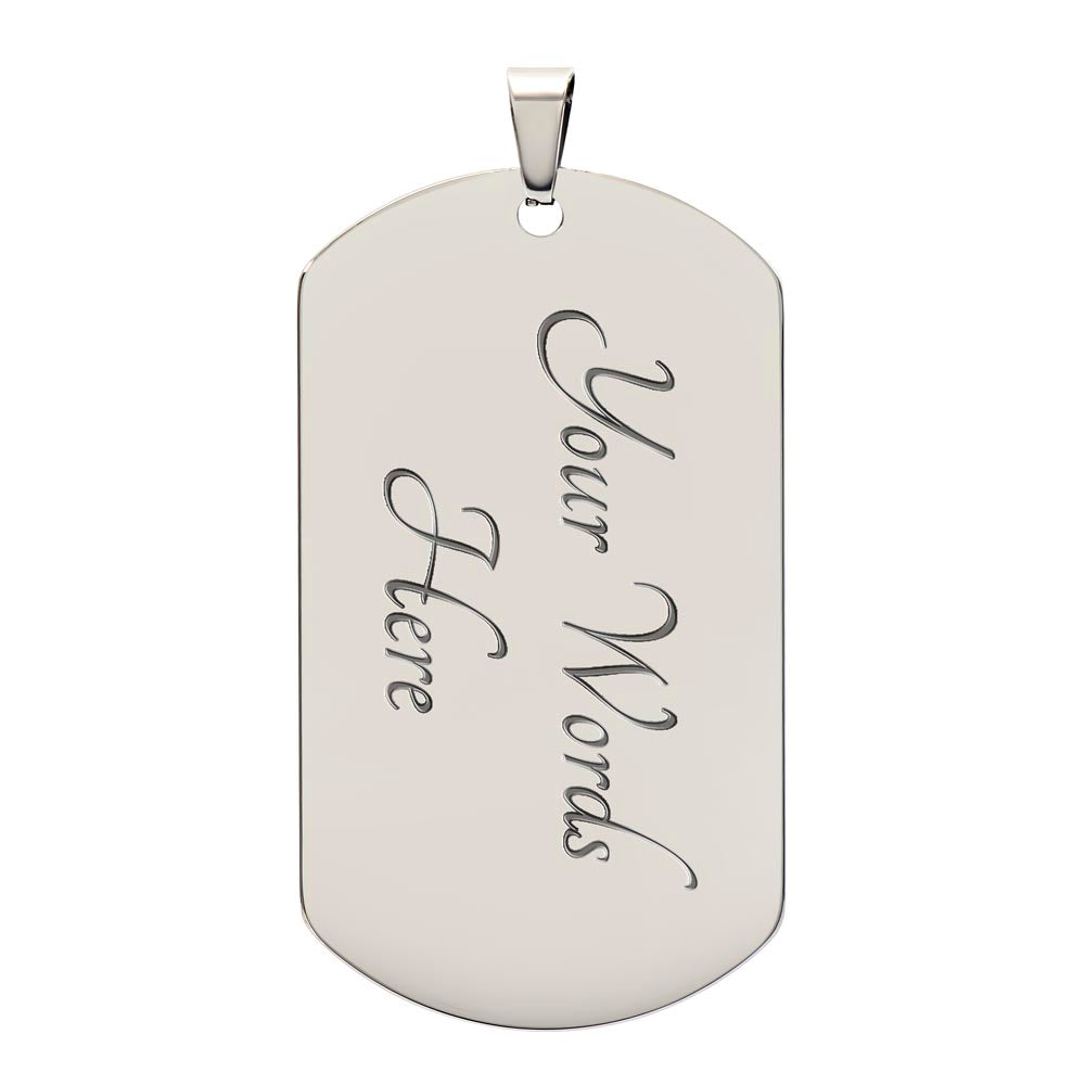Gift Graphic Necklace Tag Dog To Dad's.