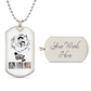 Gift Graphic Necklace Tag Dog To Dad's.