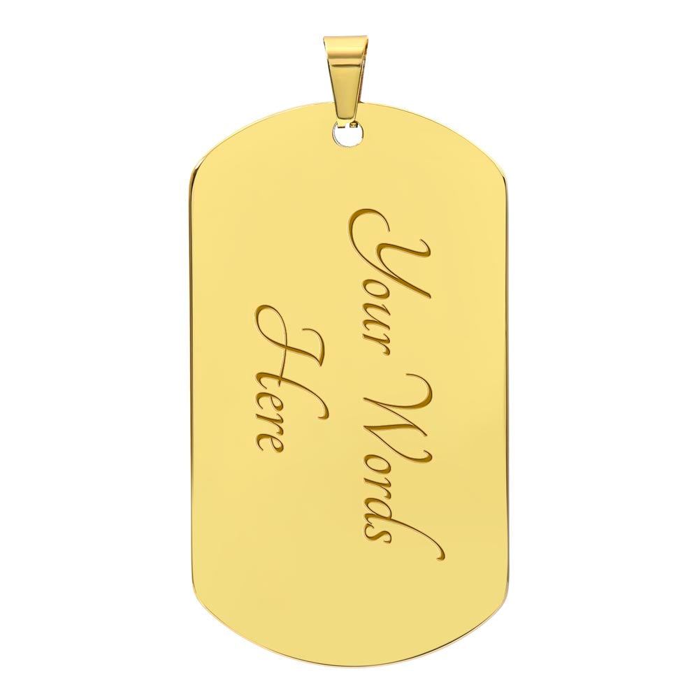 Gift Graphic Necklace Tag Dog To Dad's.