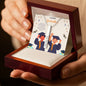 Gift Engraved 4-sided stick Necklace For Graduation.