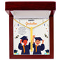 Gift Engraved 4-sided stick Necklace For Graduation.