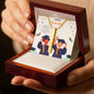 Gift Engraved 4-sided stick Necklace For Graduation.