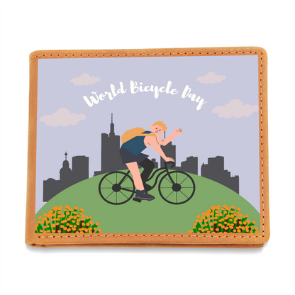 Graphic Leather Wallet .