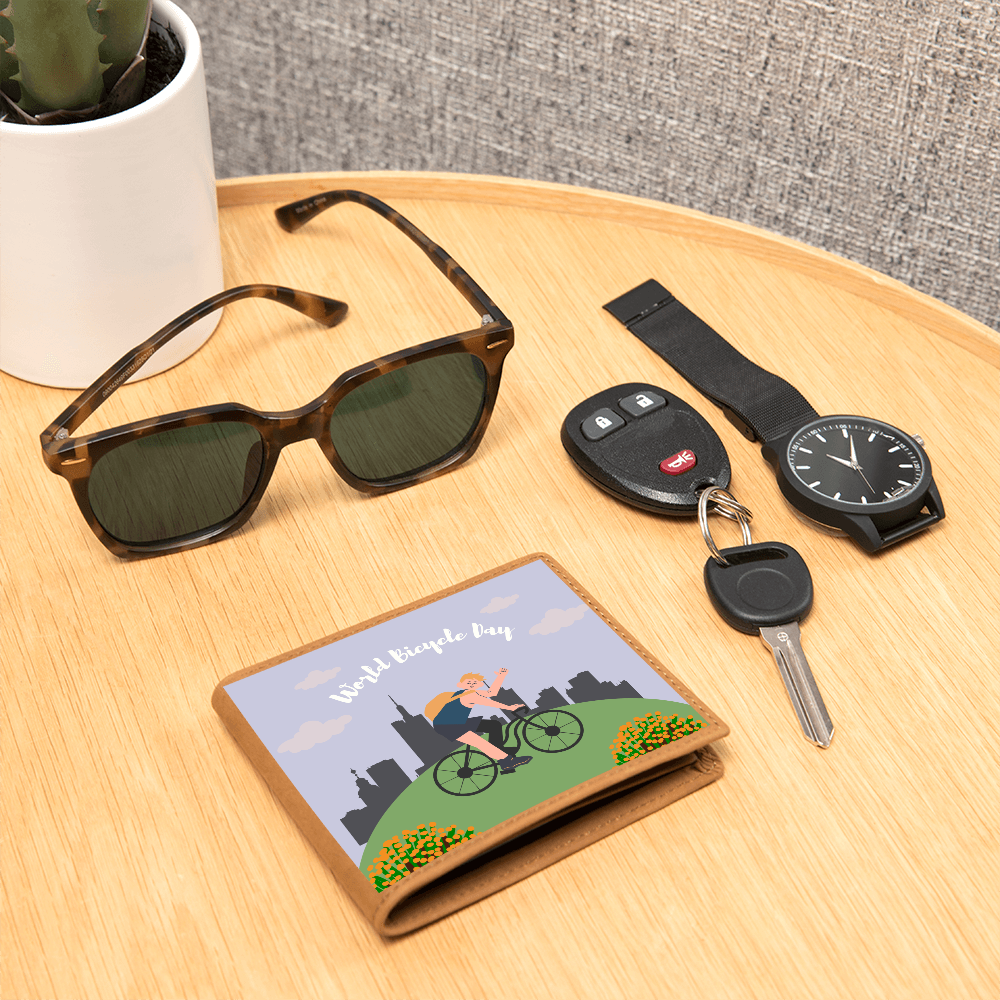 Graphic Leather Wallet .