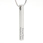 Gift Engraved 4-sided stick Necklace.