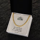 Gift to my son Necklace Cuban Link Chain Men's .
