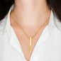 Gift Engraved 4-sided stick Necklace.