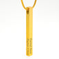 Gift Engraved 4-sided stick Necklace.