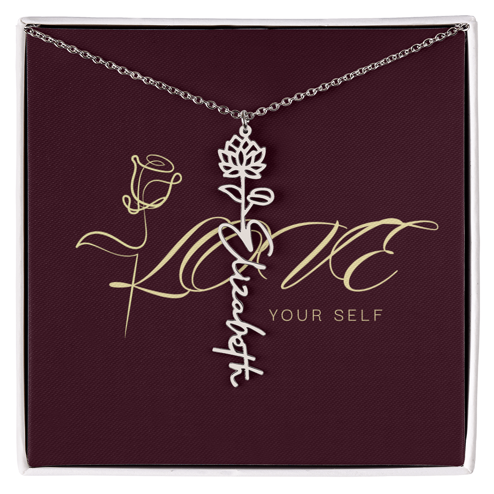 Gift Flower Name Necklace Luxury.