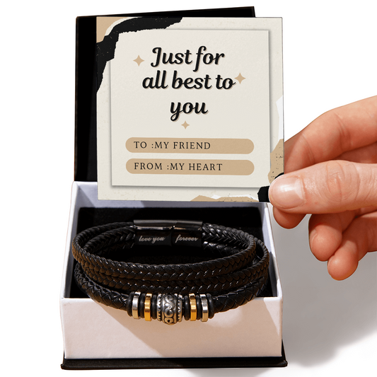Gift Men's "Love you forever"Bracelet To My Friend.