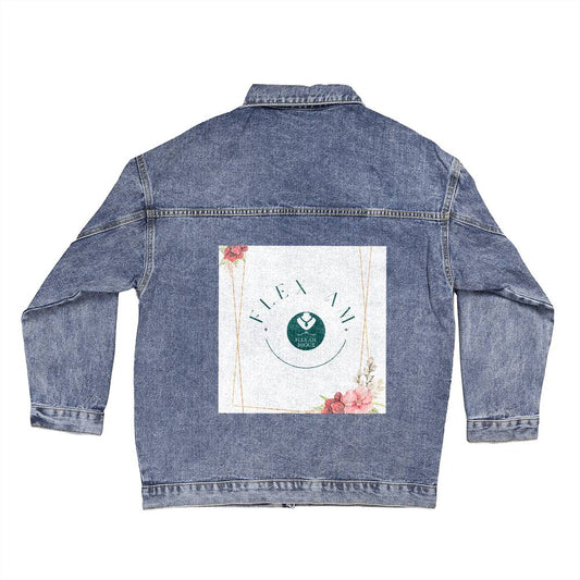 Veste en jean DTG surdimensionnée pour femme.