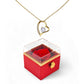Gift Necklace Forever Love & Box Rotating Rose.