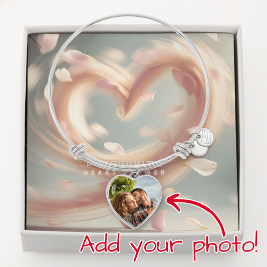 Gift Bracelet Luxury Heart Bangle.